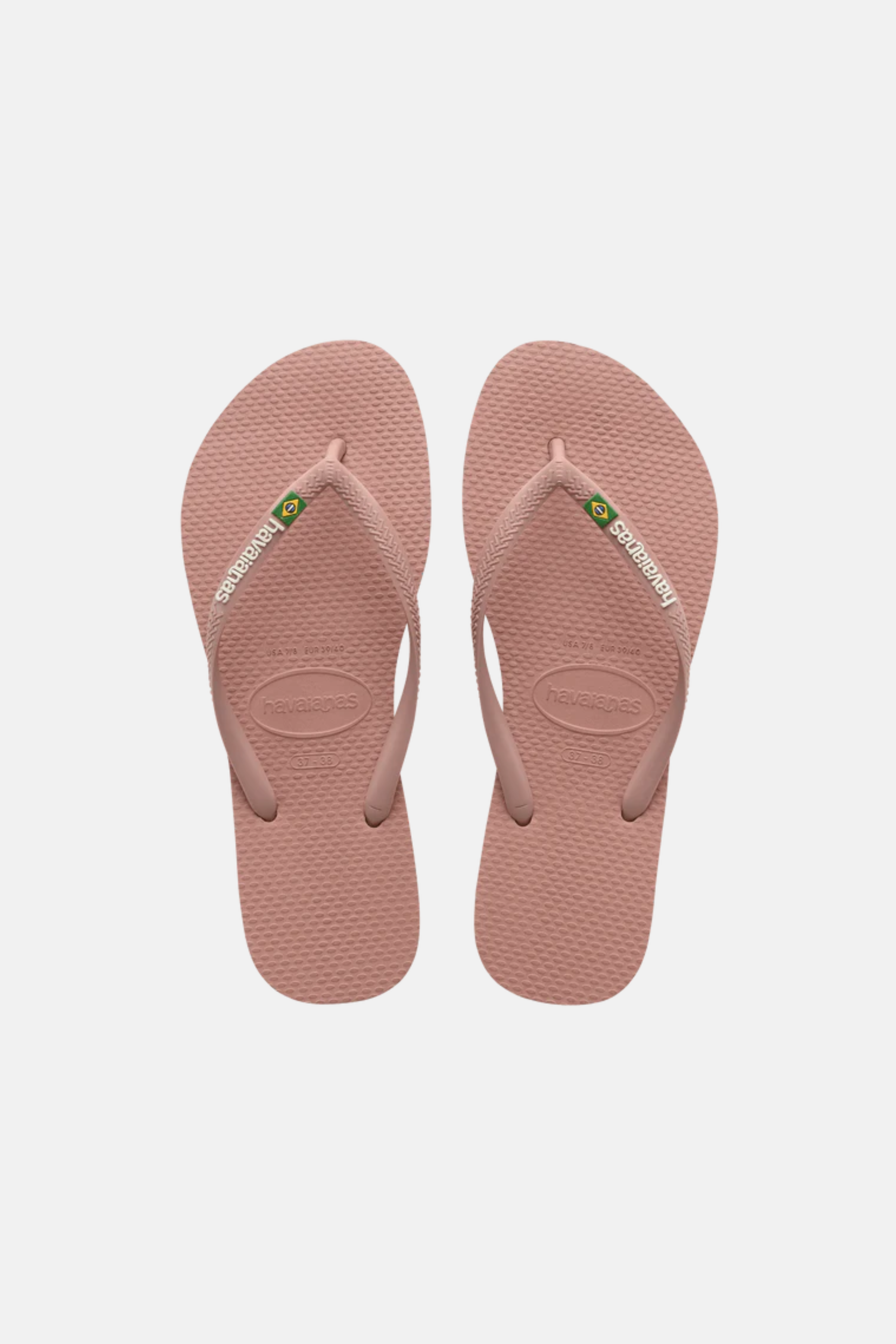 Havaianas Slim Brazil Flag Thongs Crocus Rose