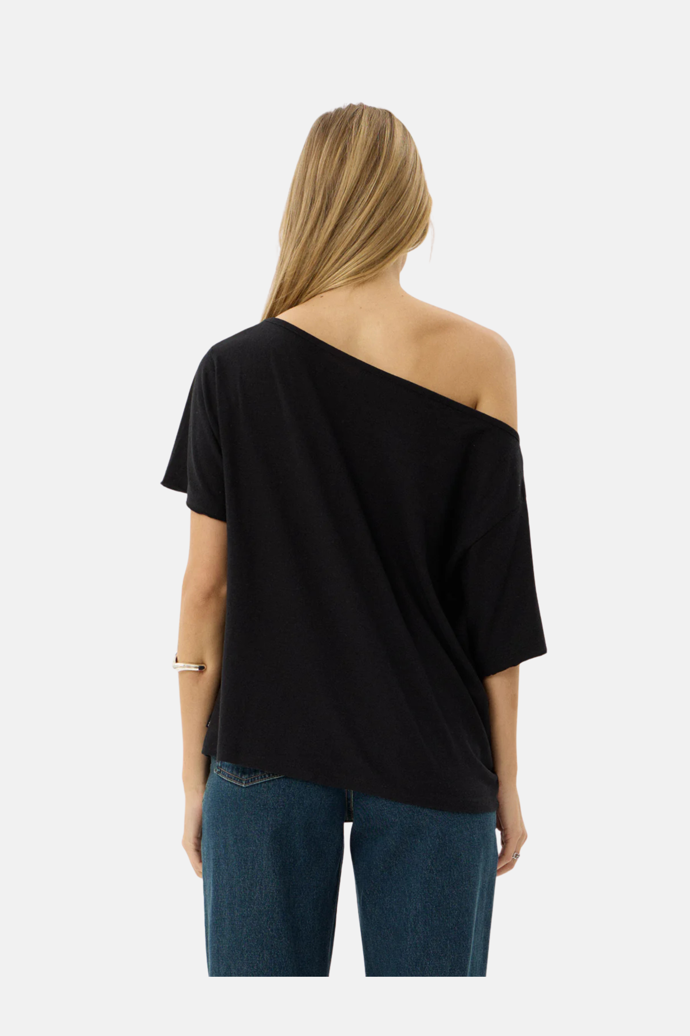 Afends Sabina Off Shoulder Tee Black