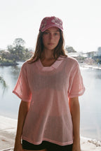Pinky & Kamal Hibiscus Cap Washed Pink