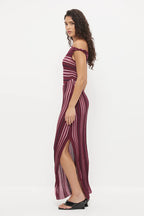 Mon Renn Selena Knit Dress Berry Stripe