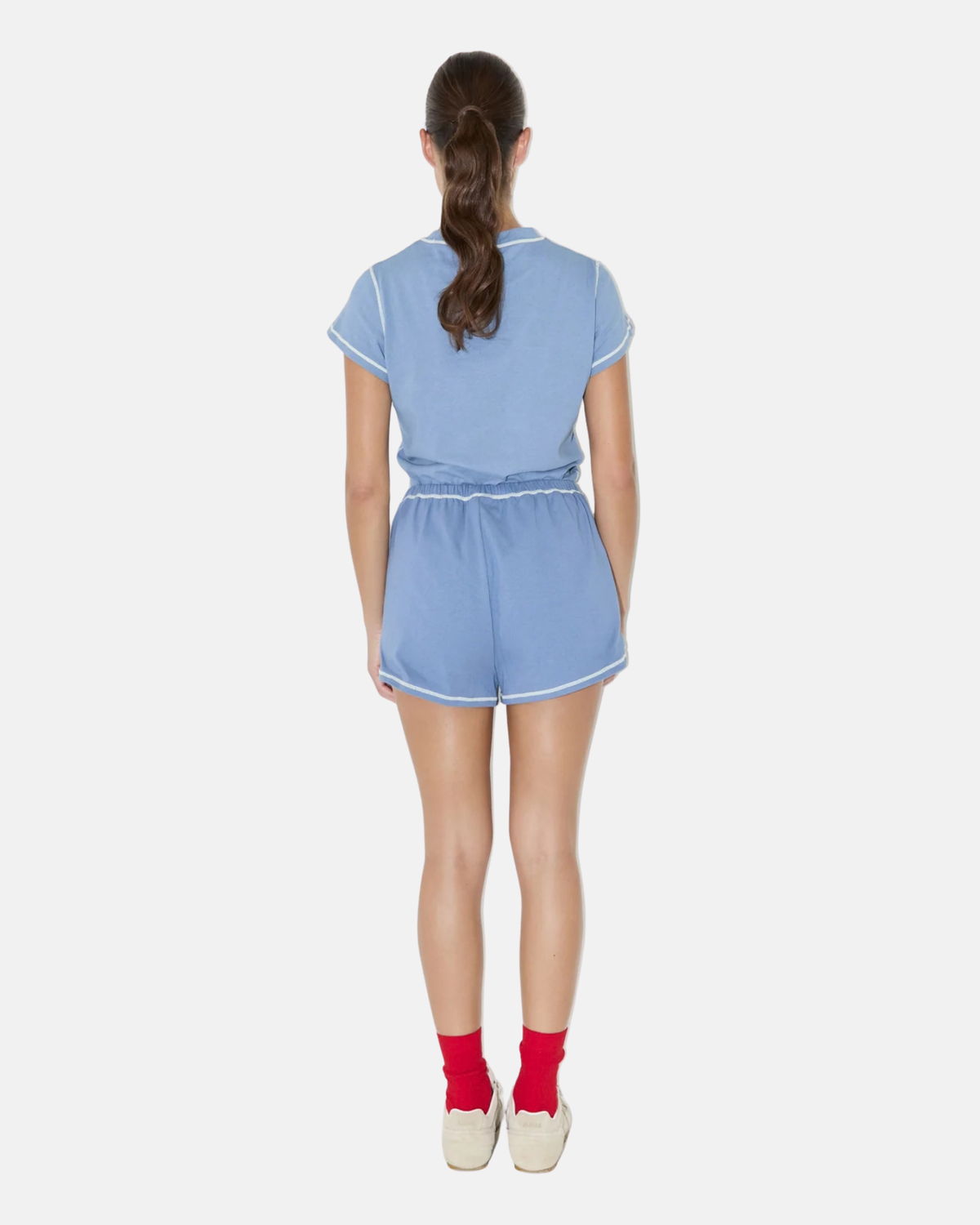 Zulu & Zephyr Contrast Jersey Short Denim Blue
