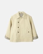 Damson Madder Jerry Reversible Crop Trench Ginger Check