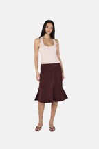 OWNLEY GUILIA MIDI SKIRT COCOA