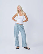 Near The Sea Racer Pant Blue Plaid