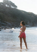 SNAP FRONT BOARDSHORT | RED