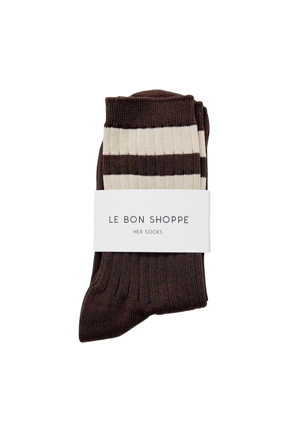 Le Bon Shoppe Her Varsity Socks Espresso