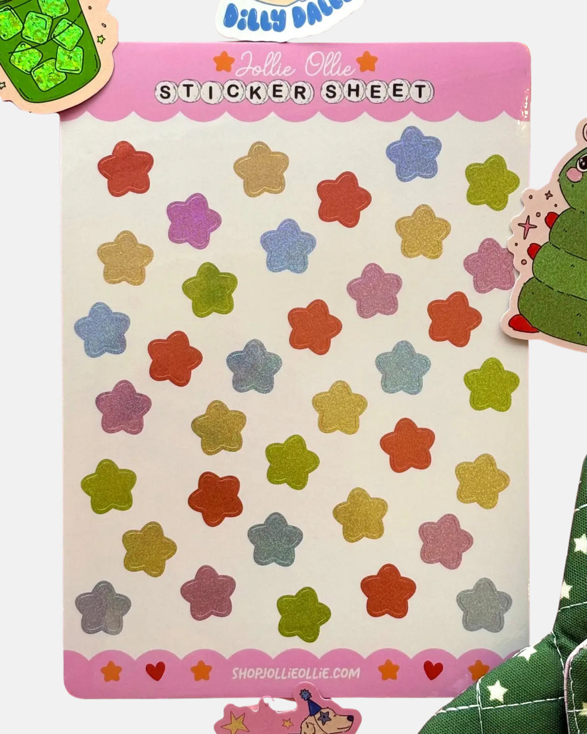Jollie Ollie Designs Glittery Stars Sticker Sheet