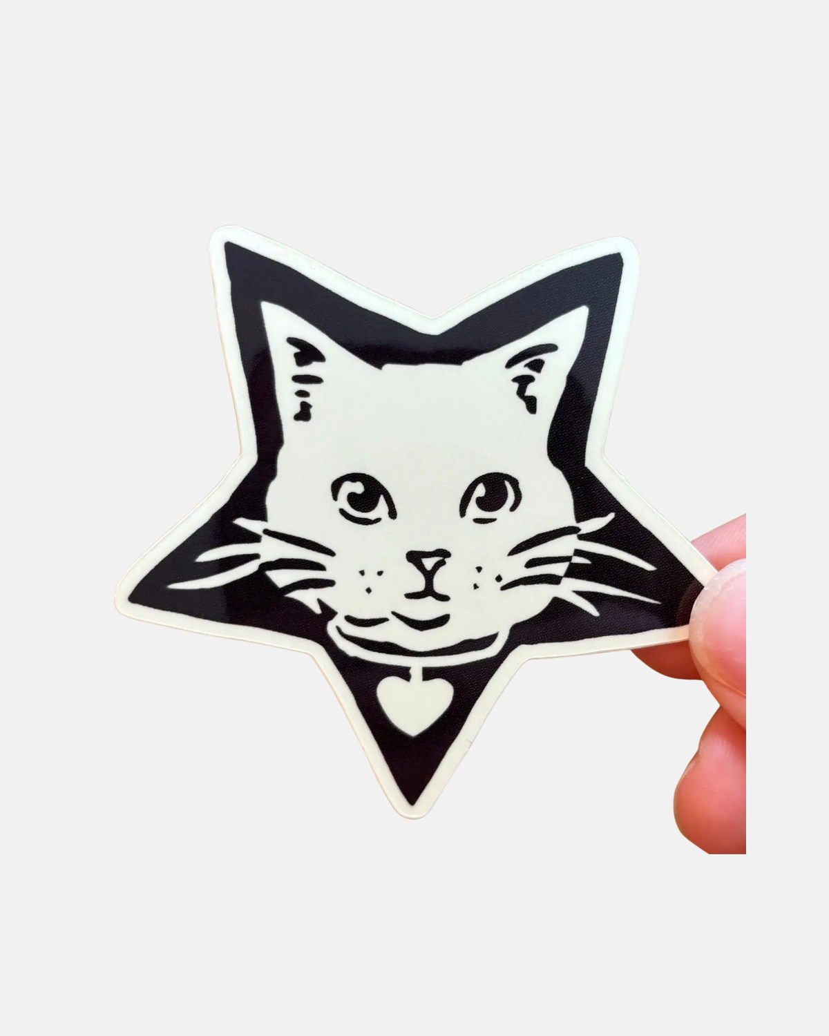 Kira Cyan Cat Star Sticker