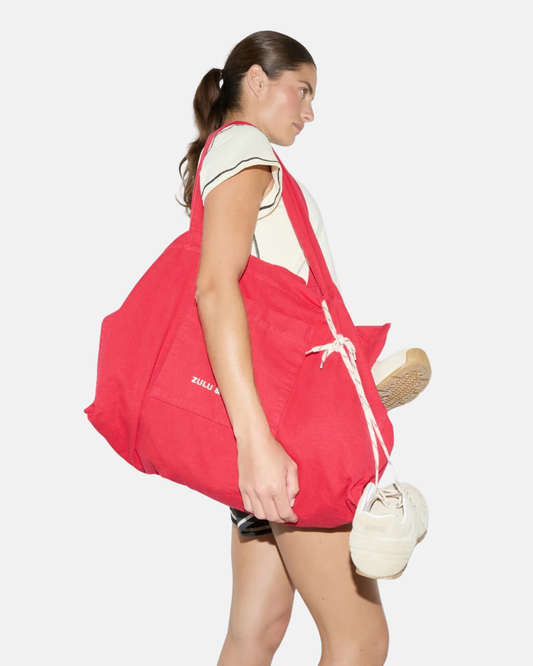 Zulu & Zephyr Cotton Canvas Tote Red