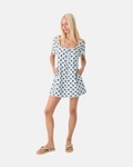Near The Sea Cove Dress Baby Blue Polka Dot