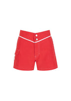 SNAP FRONT BOARDSHORT | RED