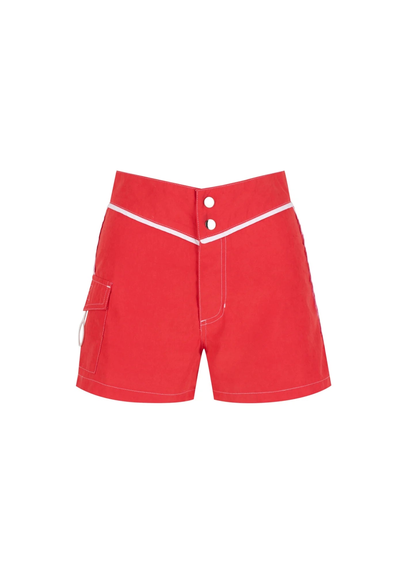 SNAP FRONT BOARDSHORT | RED