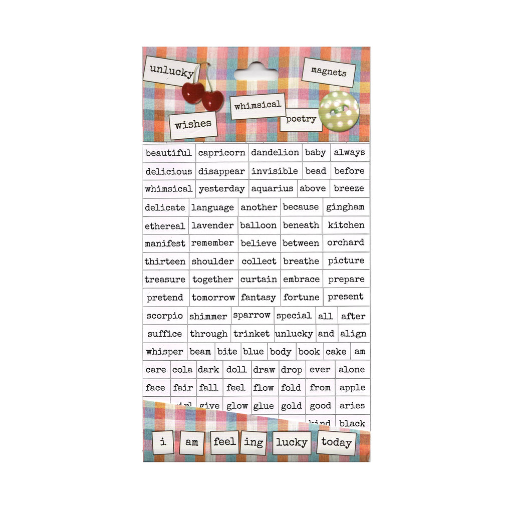 WHIMSICAL POETRY MAGNETS | 376 UNIQUE WORDS & LETTERS | UNLUCKY WISHES