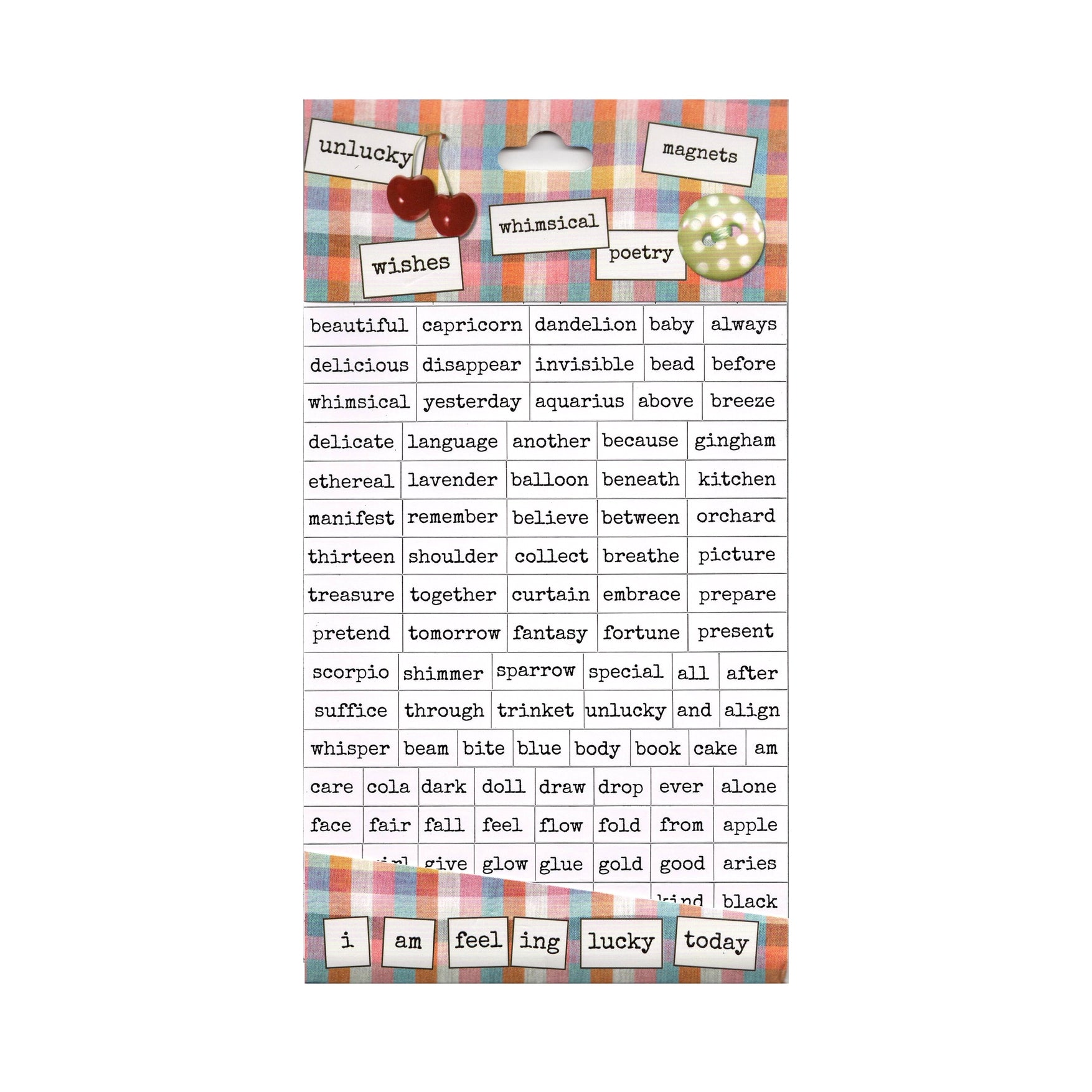 WHIMSICAL POETRY MAGNETS | 376 UNIQUE WORDS & LETTERS | UNLUCKY WISHES