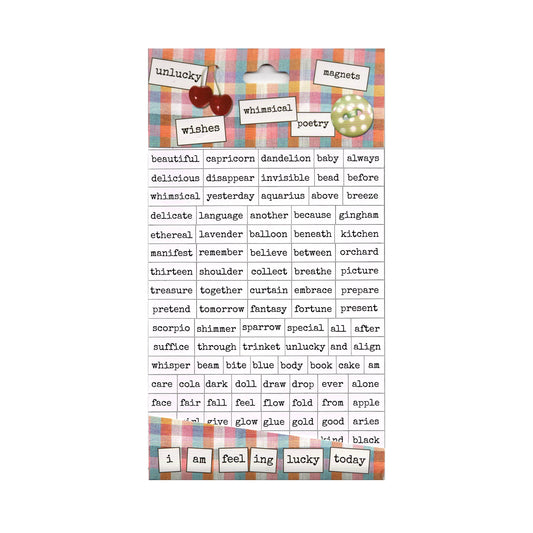 WHIMSICAL POETRY MAGNETS | 376 UNIQUE WORDS & LETTERS | UNLUCKY WISHES