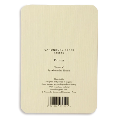 Canonbury Press Baby Pink Velvet Bow Greeting Card