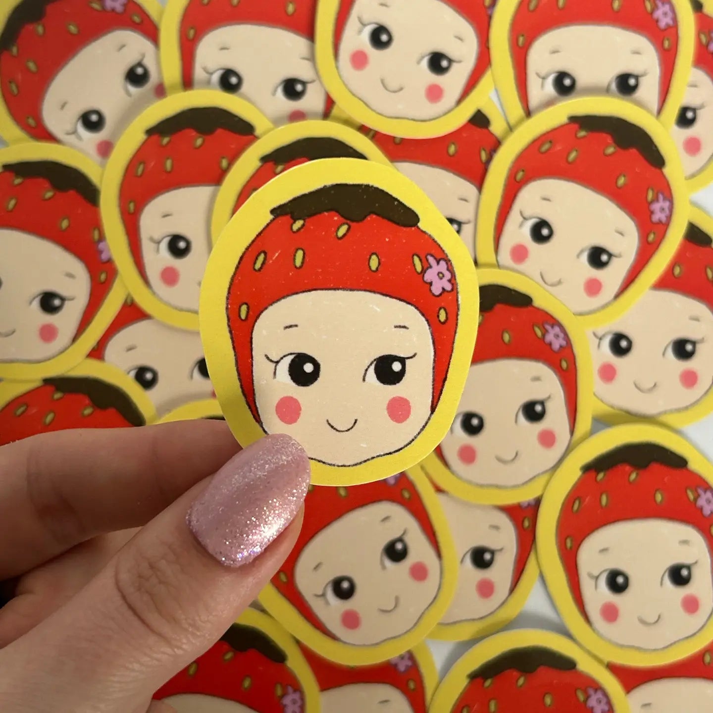 BABY STRAWBERRY STICKER | NANY CRAFT SHOP