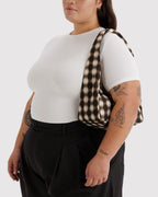 SMALL NYLON MERINGUE BAG | BLURRED GINGHAM BROWN
