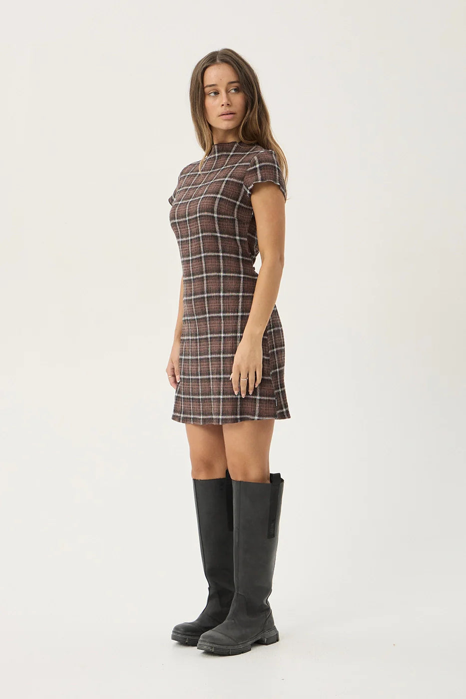 ELODIE SEERSUCKER MINI DRESS | COFFEE CHECK