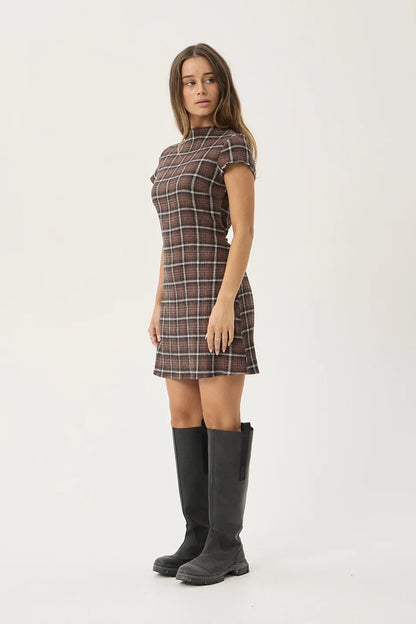 ELODIE SEERSUCKER MINI DRESS | COFFEE CHECK