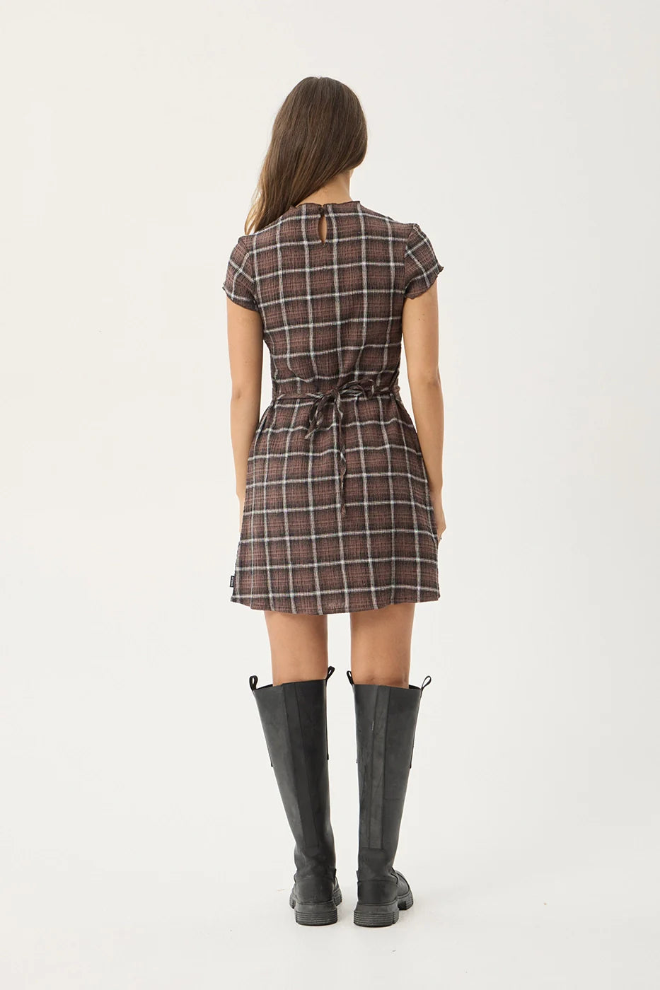 ELODIE SEERSUCKER MINI DRESS | COFFEE CHECK