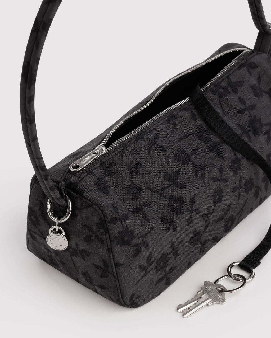 Baggu Nylon Loaf Bag Charcoal Ditsy Floral