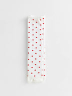 Soft Park Tabi Split Toe Cuff Sock Crimson Dot