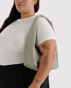 SMALL NYLON MERINGUE BAG | SAGE STRIPE