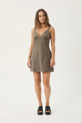 SHADOW GERRY MINI DRESS | STONE CHECK