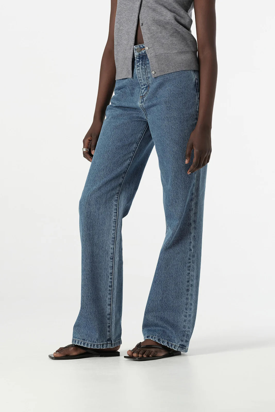 ODIN MID RISE STRAIGHT LEG JEAN | TRINITY BLUE