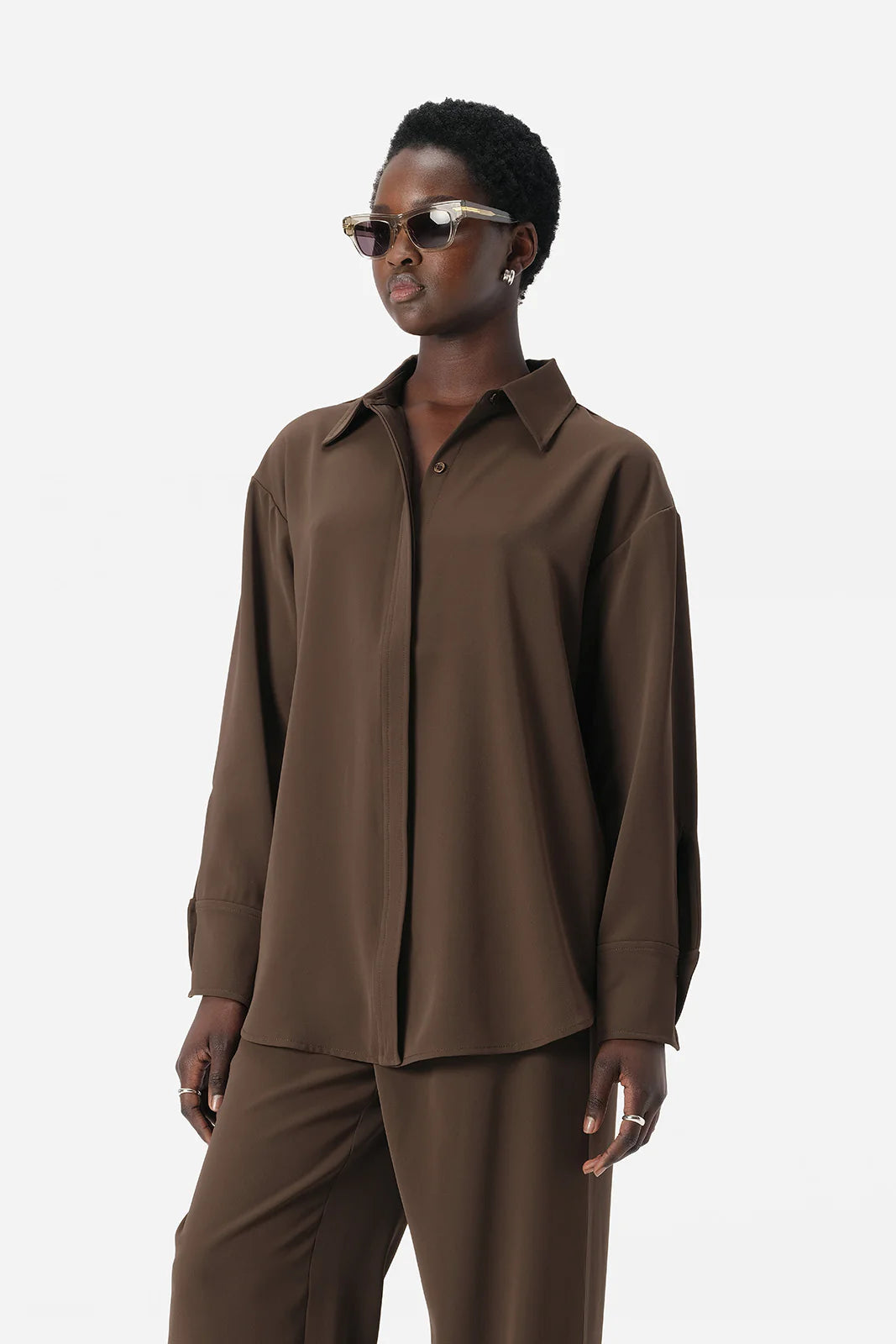 EDRA LONG SLEEVE SHIRT | COCOA