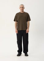 Afends Eureka Boxy Tee Coffee Stripe