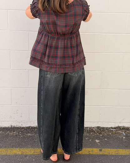 Damson Madder Erika Barrel Jeans Washed Black