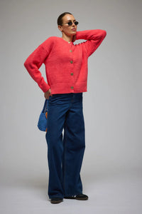 AMIE CARDIGAN | CORAL