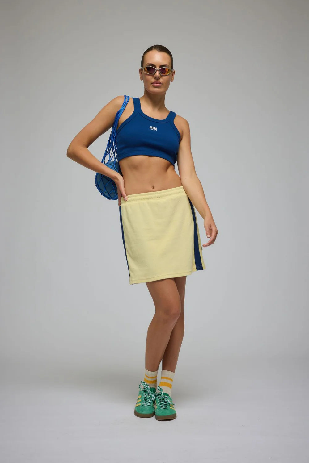 VOYAGE TERRY SKIRT | LEMON CREAM
