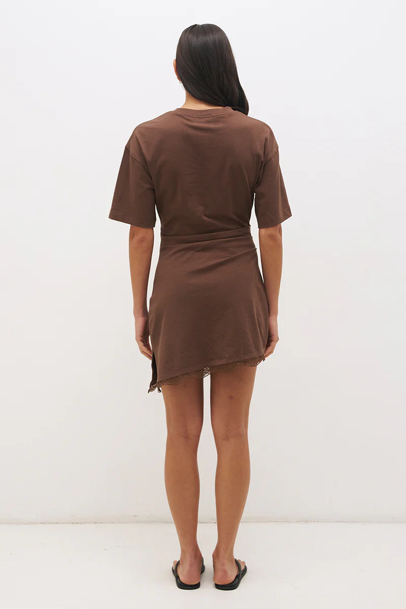 MON RENN LIORA MINI DRESS FUDGE