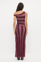Mon Renn Selena Knit Dress Berry Stripe