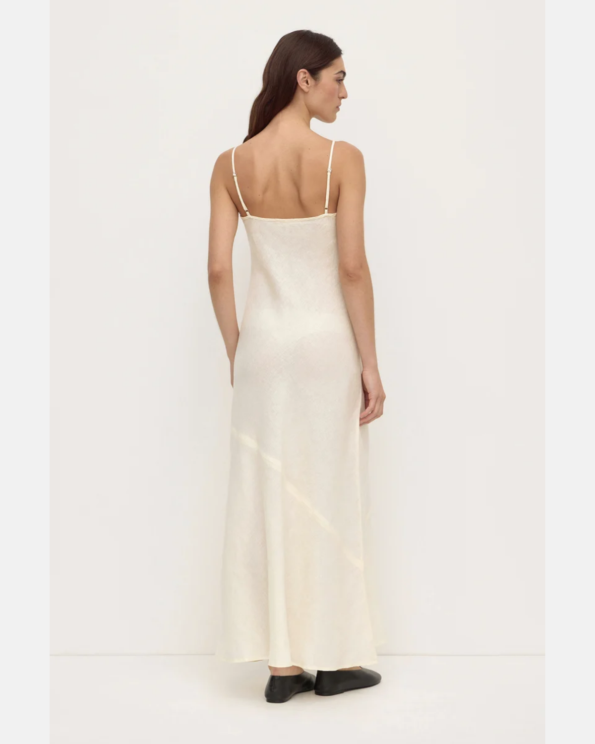 Assembly Label Colette Linen Slip Dress Vanilla