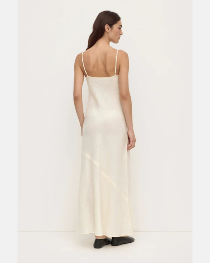 Assembly Label Colette Linen Slip Dress Vanilla