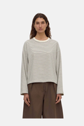 MALONE STRIPE WIDE SLEEVE TEE | CREAM/BLACK