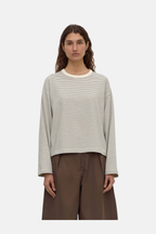 MALONE STRIPE WIDE SLEEVE TEE | CREAM/BLACK