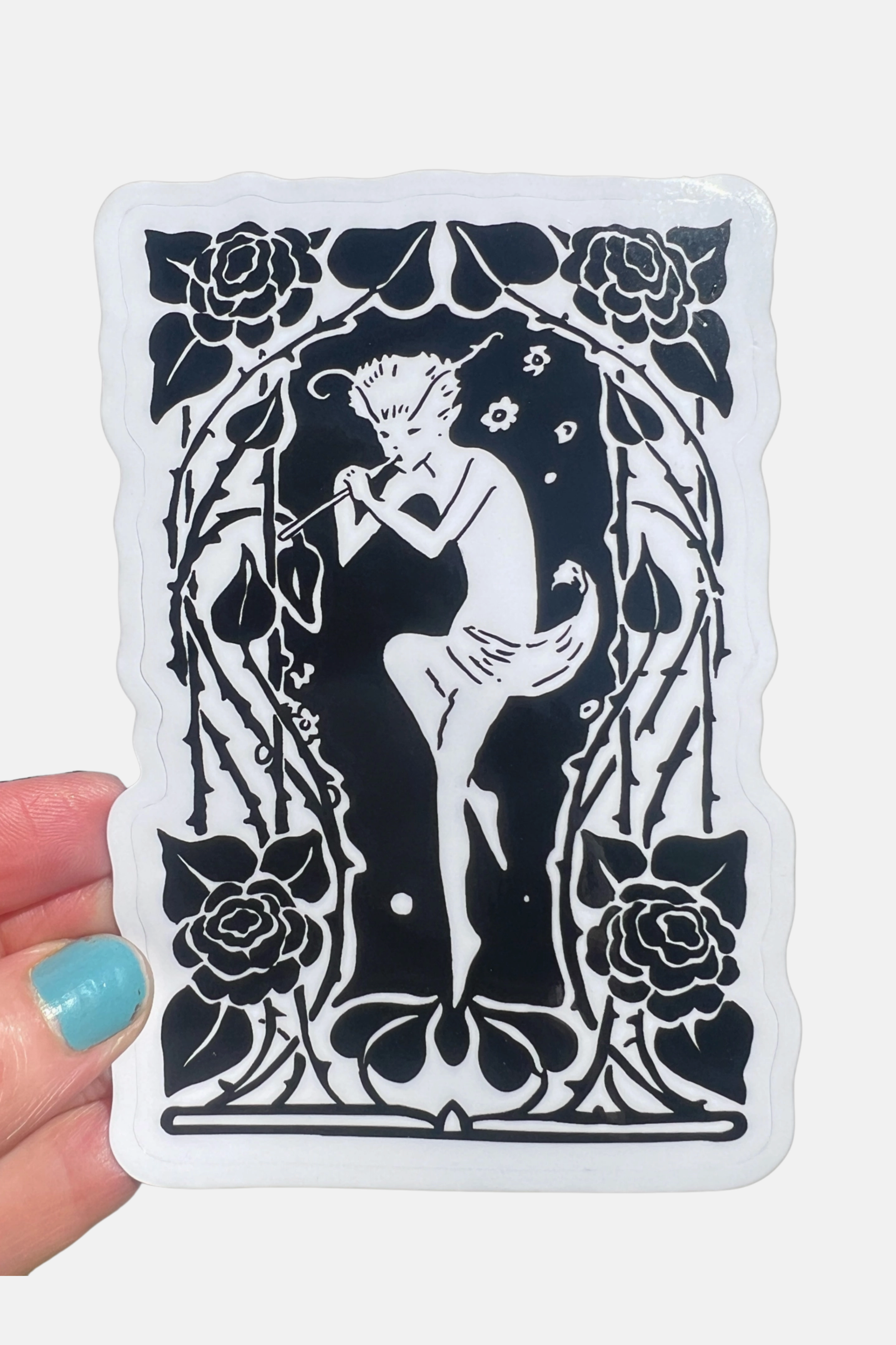 Astral Weekend Pan Playing His Flute Sticker