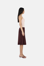OWNLEY GUILIA MIDI SKIRT COCOA