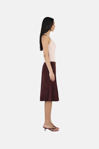 Ownley Guilia Midi Skirt Cocoa