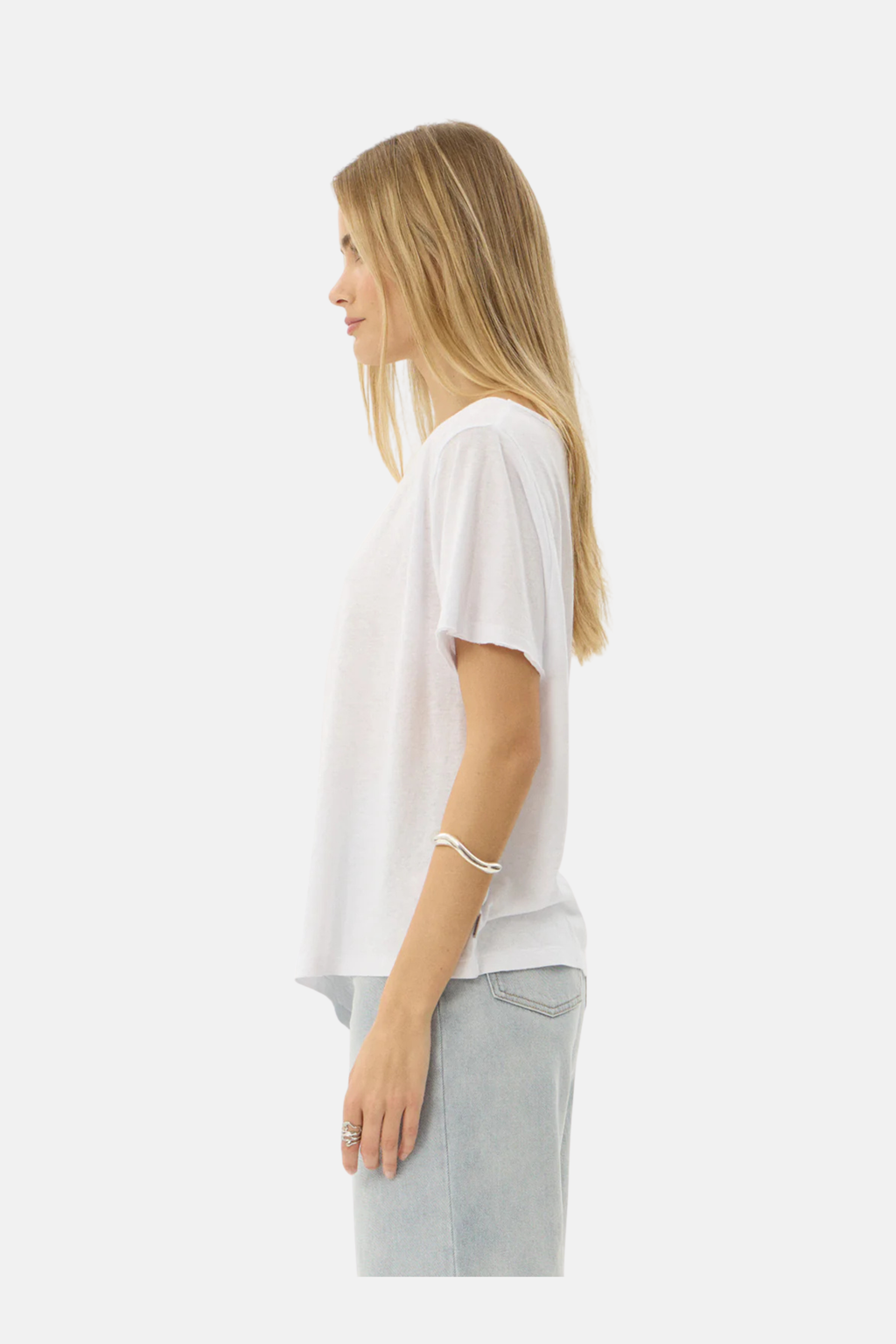 Afends Sabina Off Shoulder Tee White