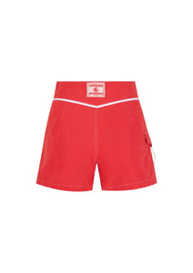 SNAP FRONT BOARDSHORT | RED