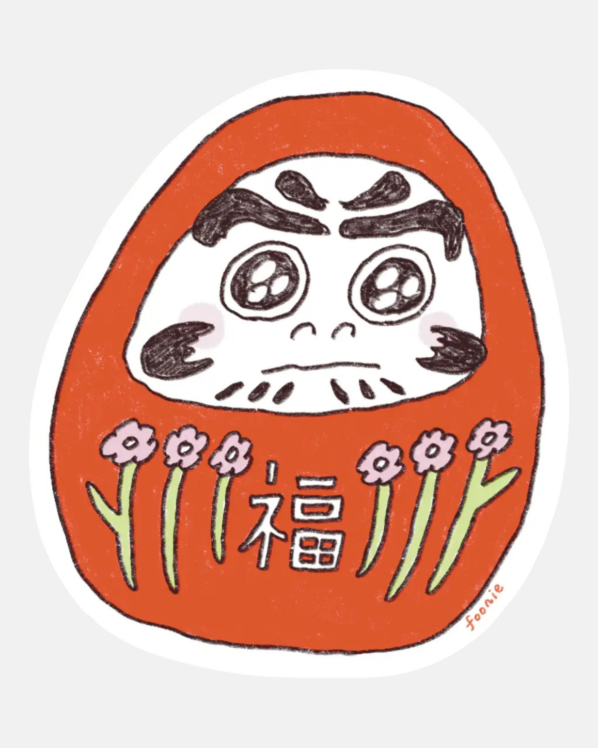 Foonie Daruma Sticker