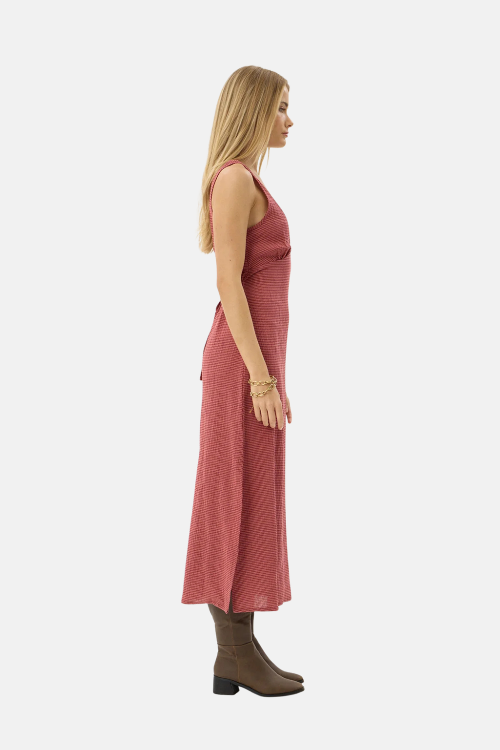 Afends Tully Seersucker Maxi Dress