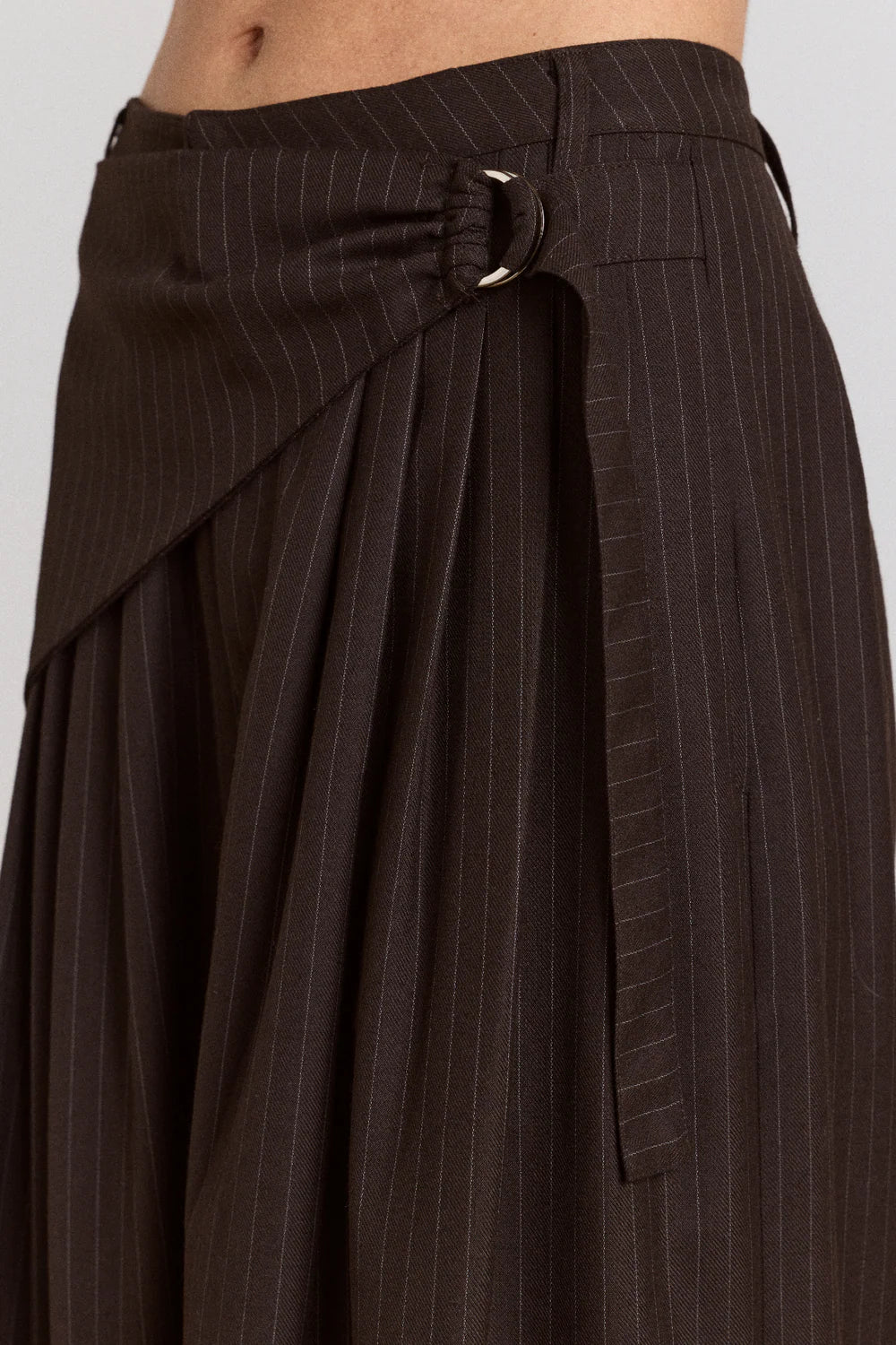 FABIA TROUSER | CHOC PINSTRIPE