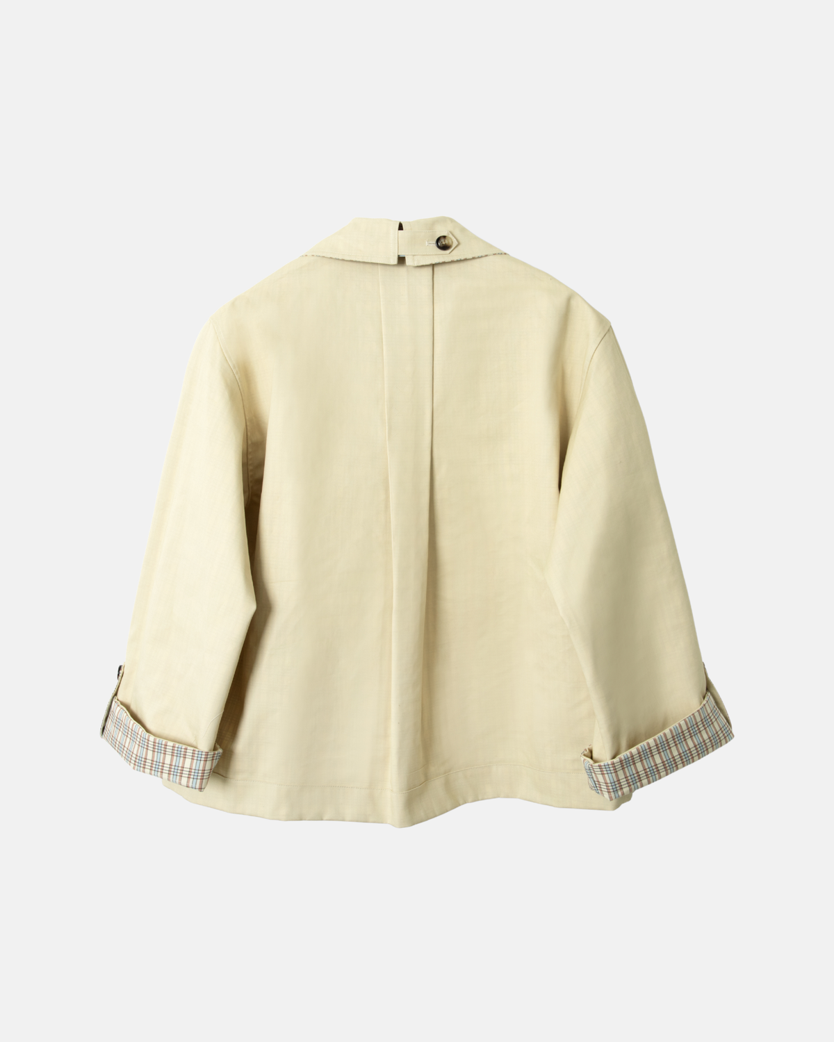 Damson Madder Jerry Reversible Crop Trench Ginger Check